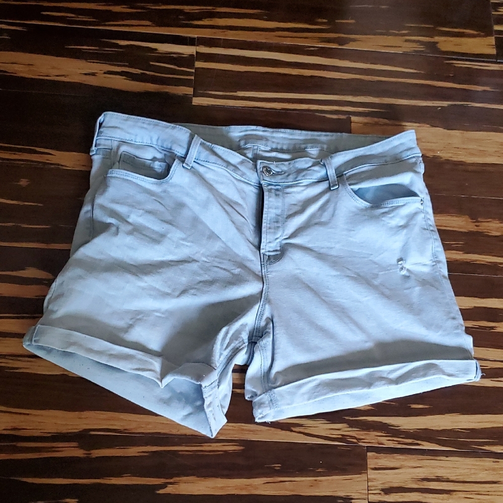 Light Blue Denim Women's Shorts